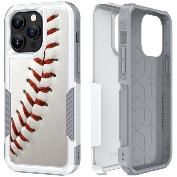 Case for iphone 14 Pro, Baseball Sport Print Heavy Duty Armor Shockproof Tough Hybrid Dual Layer Rubber Drop Protection Soft Bumper Rugged Protective Phone Cover Case for Apple iphone 14 Pro