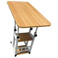 thumbnail image 3 of DOLITY Table de Chevet avec Roues Hauteur Réglable Durabilité, Rotation à 360 Degrés Bureau Latéral Mobile pour Portable, Pratique pour Dortoir 60cmx40cm, 3 of 9