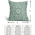 thumbnail image 5 of Aqua Pillow Covers 18x18 Set of 2 Aqua Cream Bohemian Ethnic Carpet Boho Style Vintage Flower Print Decorative Throw Pillows Outdoor Square Cushion Cases Farmhouse Decor for Home Sofa Bed, 5 of 6