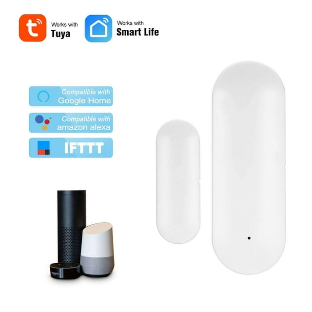 Wireless Door Window Sensor WiFi Smart Door Intrusion Detector Home Security Alarm Works with alexa assistant or Rokid