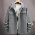 thumbnail image 5 of Yaoyar Mens Shacket Button Down Shirt Jacket Casual Overshirt Lightweight Jackets Work Cardigan Outwear with Pocket, 5 of 7