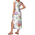 thumbnail image 4 of HOXZODT Womens Easter Dress 2026 Sleeveless Maxi Summer Dresses for Women Holiday Bunny Egg Print, White, S, 4 of 5