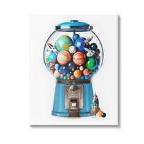 Stupell Industries Outer Space Candy Dispenser Art for Kids Painting Gallery Wrapped Canvas Art Print Wall Art, 36 x 48