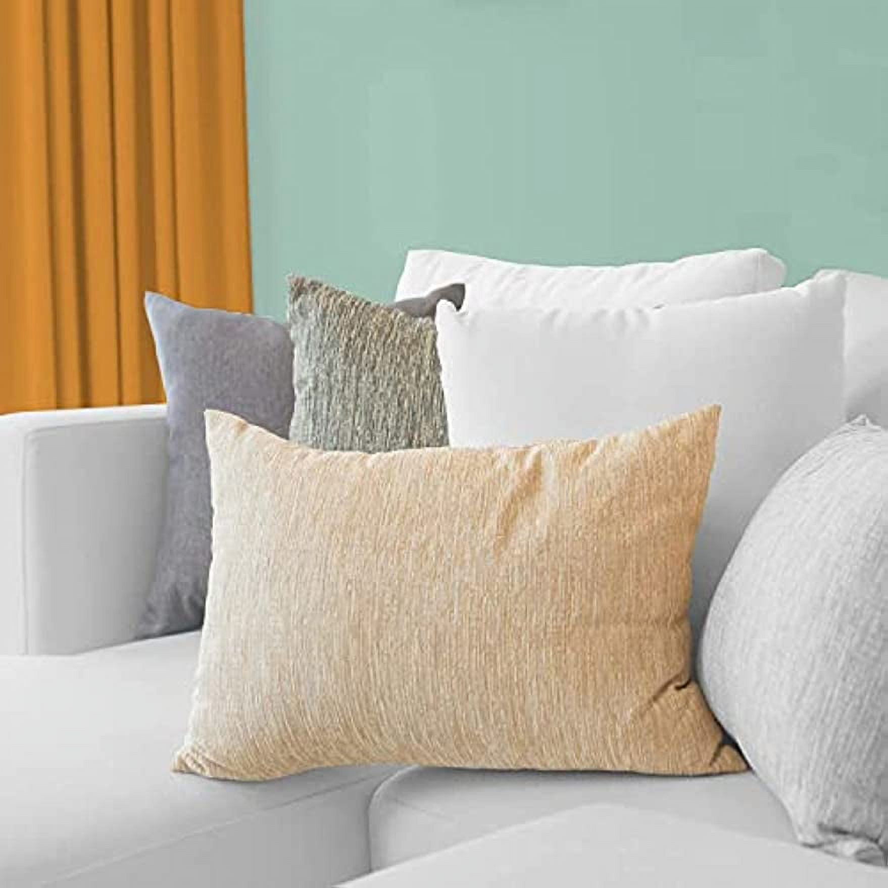 Throw Pillow Stuffer Inserts Decorative Rectangle Premium Sham Forms Cushion for Sofa Couch Chair, 12x24 Inch , White