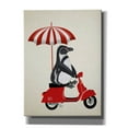 thumbnail image 1 of Epic Graffiti 'Penguin On Red Moped,' by Fab Funky, Canvas Wall Art, 40"x54", 1 of 3