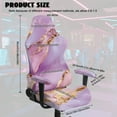 thumbnail image 5 of SCRAWLGOD Marble Print Golden Violet Pattern Gaming Chair Cover with Armrest Cover, Elastic Computer Reclining Chair Slipcover Removable Computer Chair Cover Non Slip Desk Chair Seat Protector, 5 of 7