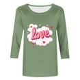 thumbnail image 4 of 3/4 Sleeve Love Heart Tunic Tops Crewneck Loose Casual Cute Spring Valentines Outfits 2026, 4 of 5