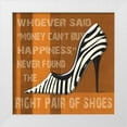 thumbnail image 3 of Sylvia Murray 15x15 White Modern Wood Framed Wall Art Titled - Zebra Shoe, 3 of 5