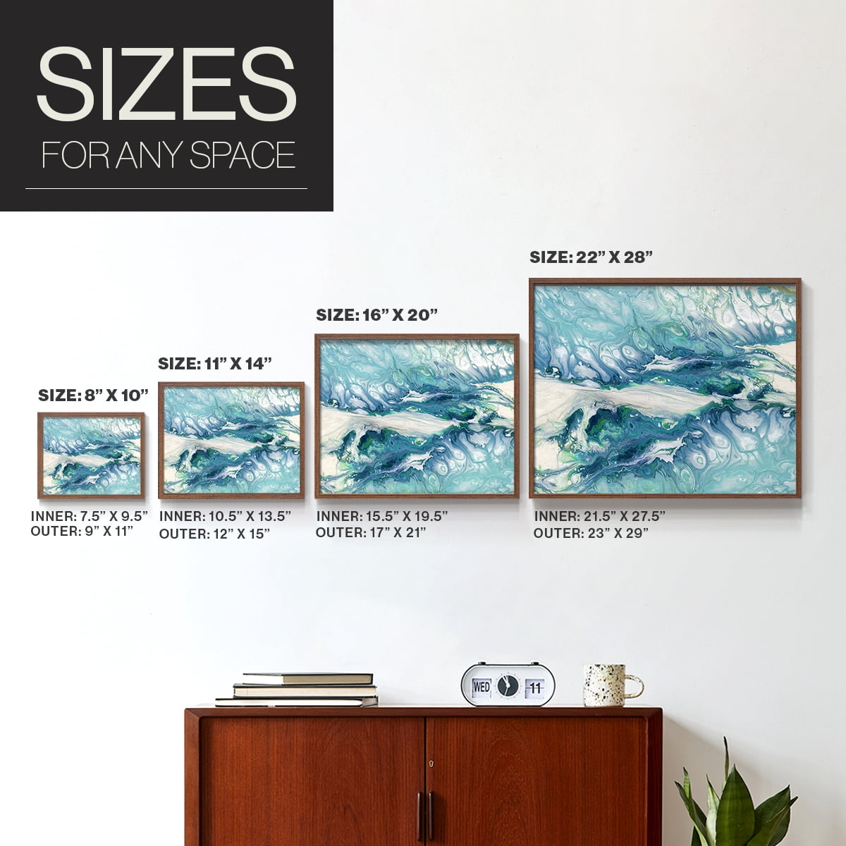 Marble Montage by Carol Robinson - Restickable Framed Giclée Print