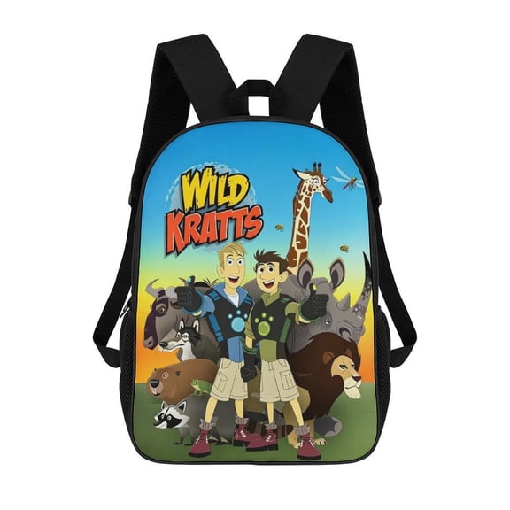 Wild Animal Kratts Backpacks Travel Laptop Backpack Lightweight Bookbags Casual Daypack