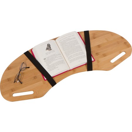 30.5" Wood Curved Lap Desk Table Tray with Handles for Laptop by Trademark