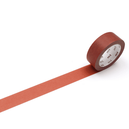 MT Solids Washi Paper Masking Tape [Produced in Japan]: 3/5 in. x 23 ft. (Reddish Brown)