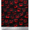 thumbnail image 1 of Soimoi Viscose Chiffon Fabric Monster Face Halloween Print Sewing Fabric Yard 42 Inch Wide, 1 of 1