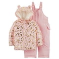 thumbnail image 1 of Carter's Traje de nieve para niña de 2 piezas, estampado pesado, con orejas, leopardo, rosa claro, 24 meses, 1 of 1
