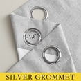 thumbnail image 4 of NICETOWN 100% Blackout Faux Linen Curtains for Living Room Grommet Privacy Thermal Insulated Noise Reducing Drapes, W52 x L72, Light Gray, Set of 2, 4 of 8