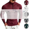 thumbnail image 3 of Cmfcve Mens Muscle Shirts 1/4 Zip Slim Fit Long Sleeve Shirts Casual Athletic Layering Tops, 3 of 6