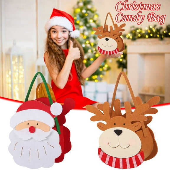 QIPOPIQ Gift Wrap Storage Clearance New Year Gift Portable Candy Bag Christmas Fashion Bags Christmas Decoration Decoration Bag