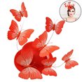 thumbnail image 3 of Women Fascinator Wedding Banquet 3D Butterfly Pillbox Hat with Hair Clips, 3 of 7