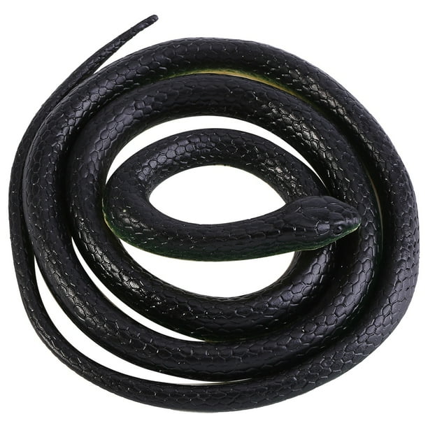 Serpiente de goma suave realista de 130cm de largo, accesorios de jardín, broma divertida, juguete para regalo, 1 ud.