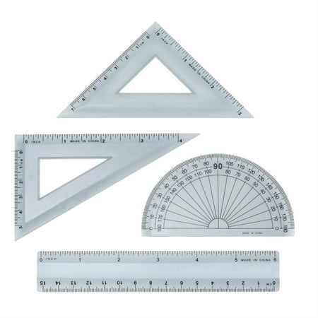 Ruler Combo Set 6" 4/Pkg-