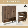 thumbnail image 3 of Furtivusia Shoe Storage Cabinet with 2 Flip Drawers, Freestanding Shoe Rack Shoe Cabinet for Entryway, Shoe Rack Organizer for Living Room, Walnut Color, 3 of 10