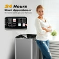 thumbnail image 3 of Kcpolre Portable Washing Machine, 25 lbs Full Automatic Washer with 10 Programs & 8 Water Levels, Top Load Clothes Washing Machines with LED Display for Home, Apartment, Grey, 3 of 10