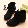 thumbnail image 5 of FRSASU Kids Shoes Clearance Children Princess Casual Shoes Winter Cotton Warm Short Boots Black 3(36), 5 of 9