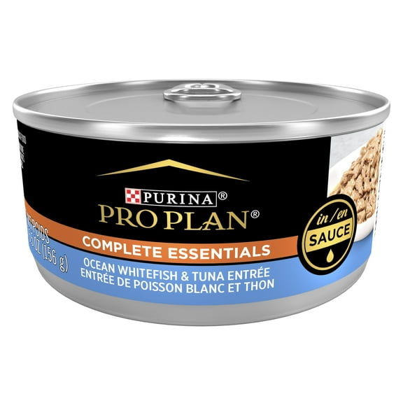 Purina Pro Plan Complete Essentials, Ocean Whitefish, Wet Cat Food, 5.5 oz Cans, 24 Pack