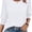 White, variant on Womens Tops 3/4 Sleeve with Buttons Dressy Casual Blouses Summer Outfits Beach Vacation Plus Size Spring Clothes
