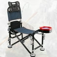 thumbnail image 4 of TidBay 13 Gear Rise Fall 21cm Adjustment Fishing Chair with Backrest Rod Holder Folding Fishing Deck Chair Fisherman Gift, 4 of 7