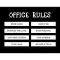 thumbnail image 2 of CAD Designs 18x15 Black Ornate Wood Framed with Double Matting Museum Art Print Titled - Office Rules, 2 of 4
