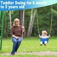 thumbnail image 6 of Celawork High Back Toddler Bucket Swing Seat with Coated Chains, Heavy Duty Kids Swing Seat Fully Assembled, Blue, 6 of 8