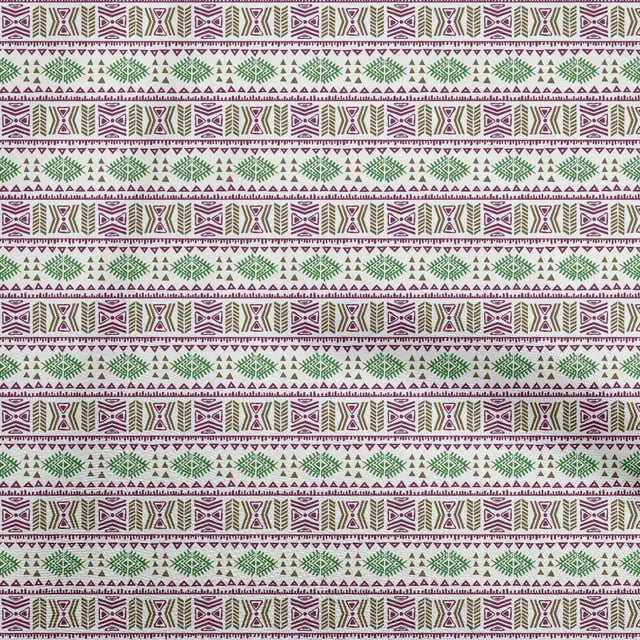 oneOone Cotton Poplin Pink Fabric Tribal Craft Projects Decor Fabric Printed By The Yard 56 Inch Wide