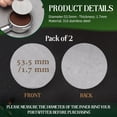 thumbnail image 2 of Ounissouiy Filtros de café sinterizados para café expreso, 2 piezas, fáciles de limpiar, versátiles, de acero inoxidable Premium Juegos de servir café y té 53.5 mm., 2 of 6