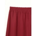 thumbnail image 5 of TiaoBug Women's Wide Leg Pants Casual Palazzo Flared Pants Elastic Waist Chiffon Loose Trousers Burgundy XXL, 5 of 7