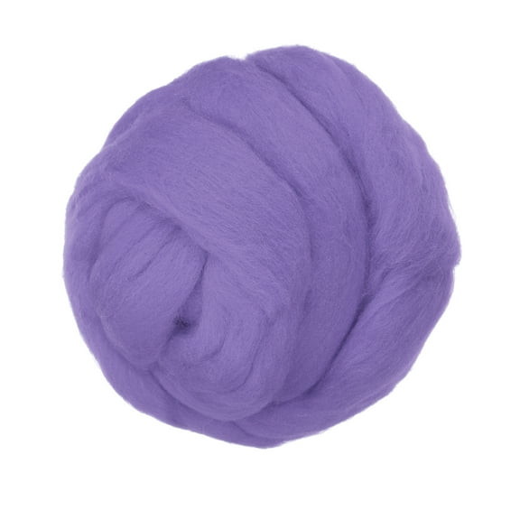 Uxcell Wool Roving Yarn, 150G/5.3OZ Soft Felting Wool Pure Chunky Roving Yarn Bulk for Needle Felting Knitting Blanket Spinning Weaving DIY Craft, Purple