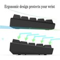 thumbnail image 4 of DGG K60 61 Keys RGB Backlit 60% Wired Gaming Keyboard, Quiet Ergonomic Waterproof Mini Compact 60 Percent Mechanical Feeling Keyboard, for PC Mac PS4 Xbox Gamer, Typist, Travel, 4 of 5