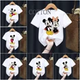 thumbnail image 2 of Camiseta de algodón para niños de Disney Mickey Mouse, camiseta kawaii, ropa informal de dibujos animados de anime para niños, camiseta para niñas y niños, camiseta Y2K, 2 of 5