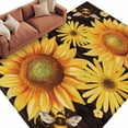 thumbnail image 6 of Sunflower Area Rug 6x9 Washable Rug Non Slip Yellow Floral Elegant Pastoral Flowers Watercolor Large Area Rug Soft Stainresistant Indoor Floor Carpet for Living Room Bedroom Home Office Dining Room, 6 of 8