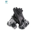 thumbnail image 2 of Deago Winter PU Leather Gloves for Women, Wool Fleece Lined Warm Gloves, Touchscreen Texting Thick Thermal Snow Driving Gloves (Black), 2 of 9