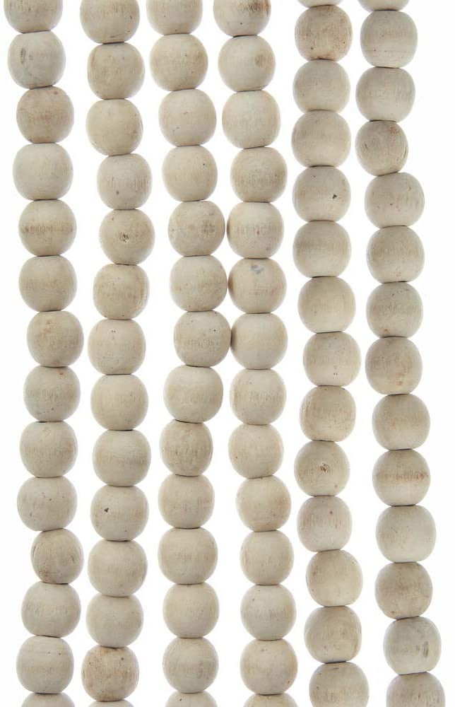 Kurt Adler (#C5881) Natural Wood Bead Garland, 9' long