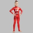 thumbnail image 4 of Dance Tights for Girls, Shiny Zipper Back Jumpsuit, 4 of 6