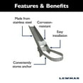 thumbnail image 3 of Lewmar Bow Roller for Delta Anchors 14-35 lbs., Stainless Steel Construction,, 3 of 4