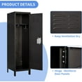 thumbnail image 6 of Yizosh Metal Locker with Lockable Doors, Industrial Steel Storage Lockers for Employees - Locker Storage Cabinets for School, Gym, Home, Office, Garage, 6 of 16