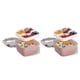 thumbnail image 2 of Moyic Ensaladera con compartimentos para aderezo, fiambrera de plástico para comida de microondas para mujer, juego de vajilla para Rosado 2piezas, 2 of 6
