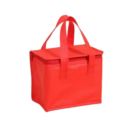 

Azhf Free Shipping Non Woven Fabric Insulated Bag Cold Drink Portable Handle Outdoor Picnic Solid