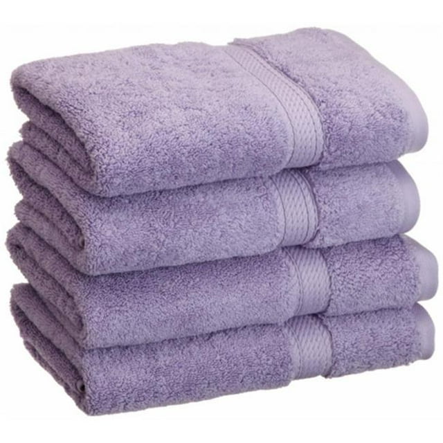 900GSM Ensemble de 4 Serviettes à Main en Coton Égyptien Violet
