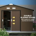 thumbnail image 5 of Outsunny Weather Resistant Galvanized Steel with Vents Doors, 6.60"x 11.15" x 12.70", Brown, 5 of 10