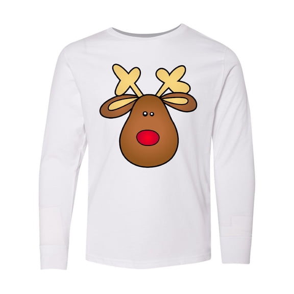 Inktastic Rudolph the Red Nose Reindeer Long Sleeve Youth T-Shirt