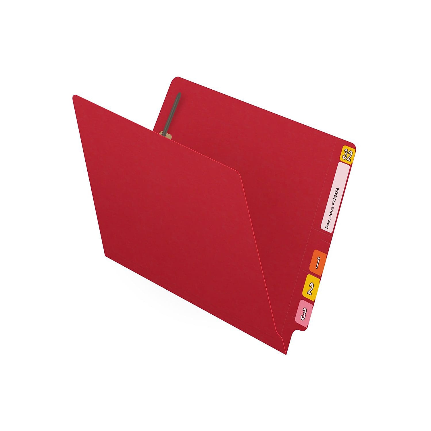 Medical Arts Press Reinforced End Tab File Folder Straight Cut Letter-Size Red 50/Box (S-01502-RED)